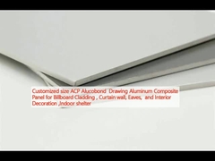 Panel kompozytowy aluminiowy o wielkości ACP Alucobond Drawing Composite Panel do pokrycia billboardów, ściany zasłonowej, okien i dekoracji wnętrz, schronienie wewnętrzne