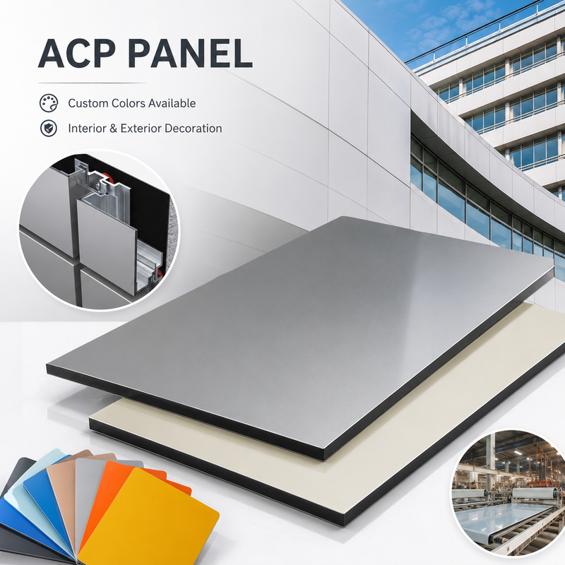 Ognioodporny aluminiowy panel kompozytowy Alucobond Standard A2 ACM 4 mm, lekki do ścian osłonowych