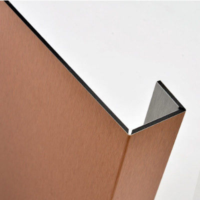 W magazynie 1220 * 2440 mm Panel ze szczotkowanego aluminium pokryty PVDF, odporny na warunki atmosferyczne do ściany osłonowej ISO 9001Factory