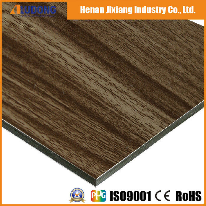 OEM Factory Wooden Grain ACP 4mm, powłoka PVDF, powierzchnia antyśrutowa do ścian zewnętrznych, wewnętrznych Best seller