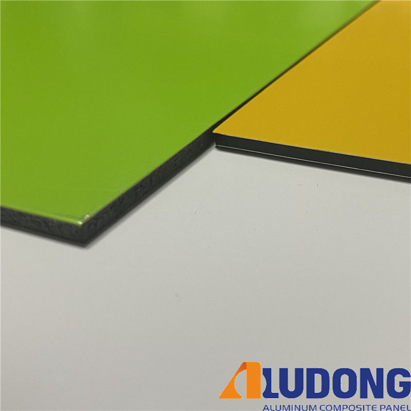 Reklama PE Core 0,3 mm ACP Alucobond Drawing Aluminium Composite Panel For Curtain Wall Eaves Indoor Shelter