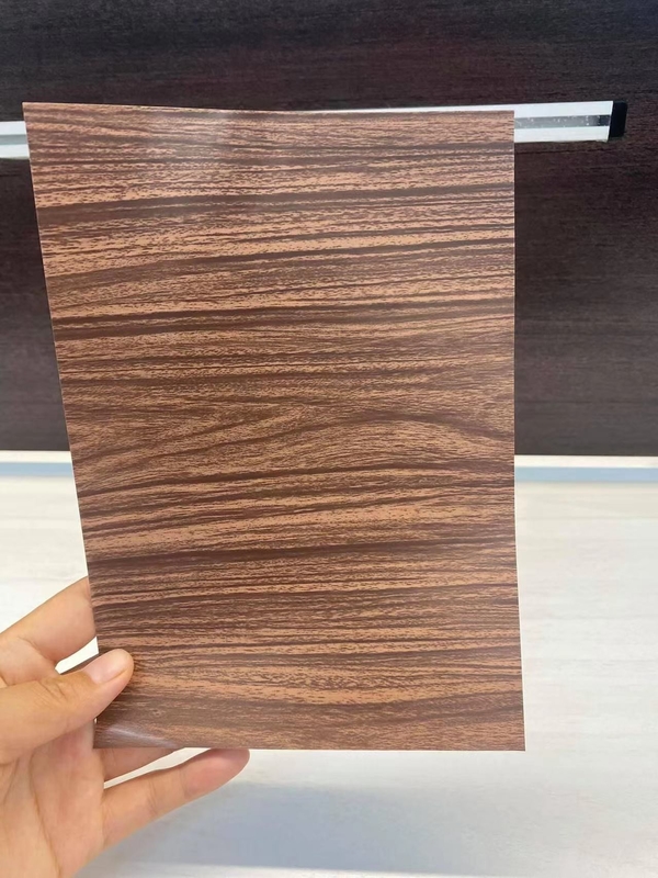 Grubość 0,3 mm Aluminiowy panel kompozytowy z drewnianym lustrem z granitu szczotkowanego w kolorze PET