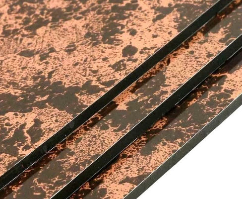 Ścisła kontrola jakości Panel marmurowy Gtain Aluminiowy ACM/ACP 1250*2500mm, wysoki połysk, ognioodporny do dekoracji metra Najwyższej jakości